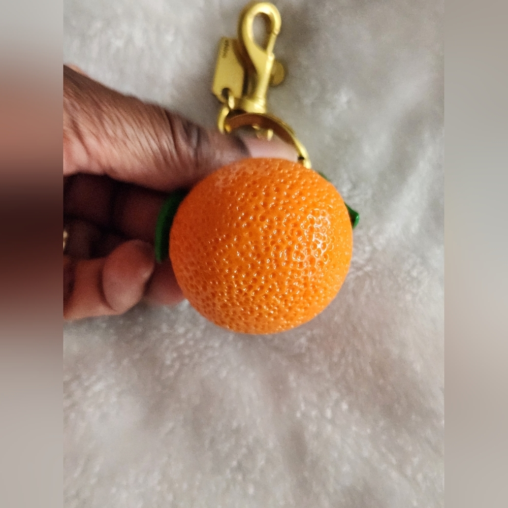 Luxury Orange Fruit Keychain Accessory Designer Inspired Bag Charm - Picture 7 of 12